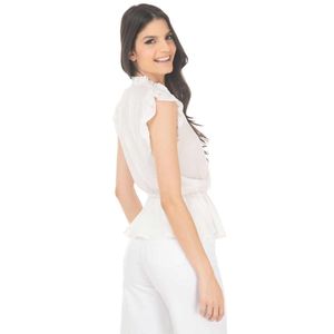 Blusa Casual Sarah Bustani Sin Manga