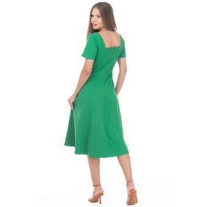 Vestido Casual Sarah Bustani Midi Manga Corta