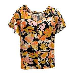 Blusa Casual Manga Tipo Mariposa y Estampado