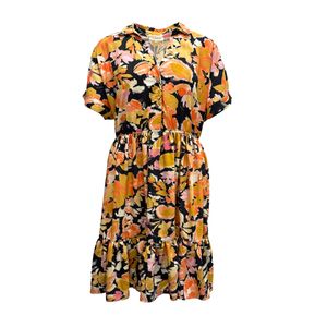 Vestido Camisero Casual Midi Manga Corta Estampado