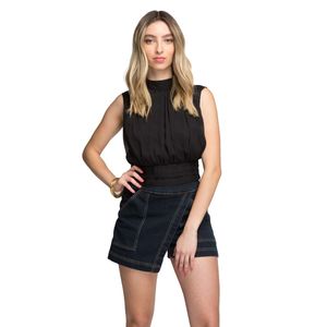 Blusa Casual Crop Sin Manga