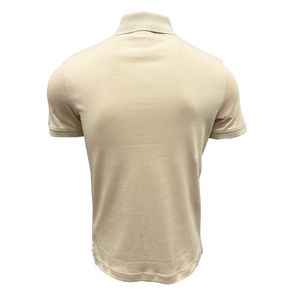 Playera Polo Algodón Pima Manga Corta Beige