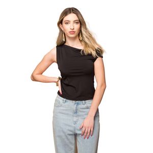 Blusa Casual Crop Sin Manga