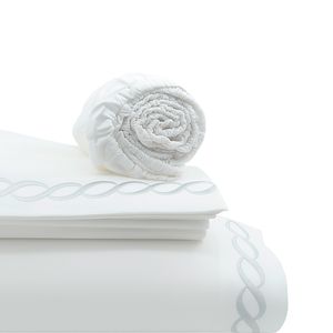 Juego De Sabanas (Sheet Set) Catena Mat Blanco/Plata (White/Silver)