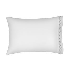 Juego Fundas Almohada (Pillowcase) Catena Ks Blanco/Plata (White/Silver)