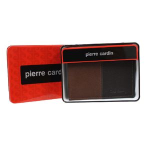 Cartera De Doble Piel Pierre Cardin Modelo P70-0261-2 Color Café Y Negro Para Caballero