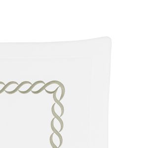 Juego Fundas Decor Almohada (Sham) Catena Std Blanco/Caqui (White/Taupe)