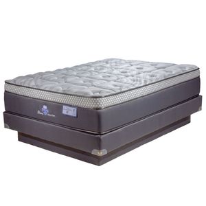 Jgo Colchon Y Box Euro Top/Memory Foam Medio Firme
