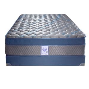 Juego Colchón Spring Air y Box Top Discovery Memory Foam Medio Firme