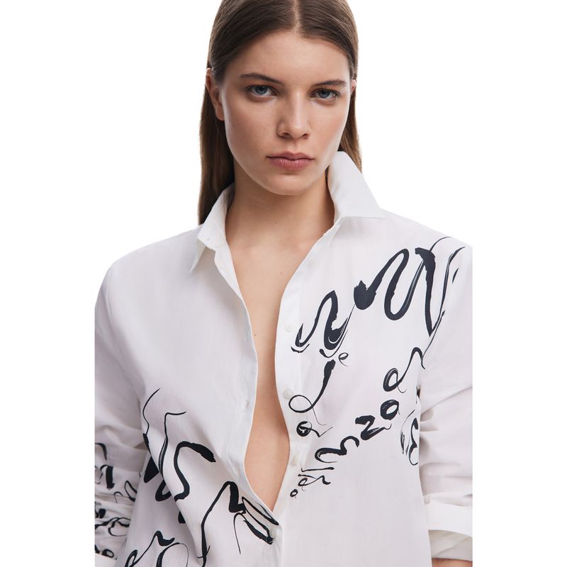 Blusa Camisera Desigual Manga Larga Gran Chapur