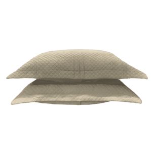 Juego Fundas Almohada Essens Casa Classic Decorativas Acolchadas Estándar Amarillo Paja