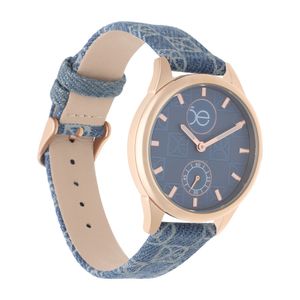 Reloj Cloe de Piel Modelo Oe2531-Bl Color Azul Para Dama