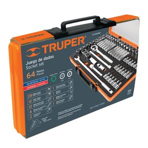 Juego de 64 Herramientas Cuadro 1/2" STD y MM Para Mecánico