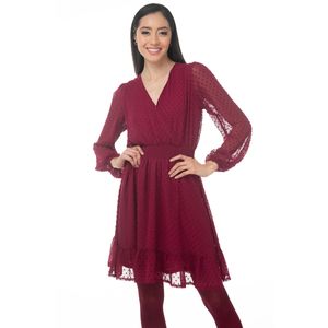 Vestido Casual Corto Manga Larga