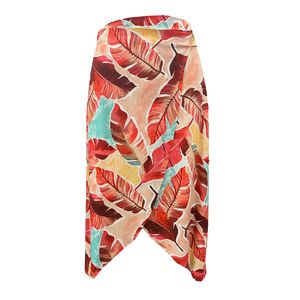 Falda Envolvente Con Estampado Hojas