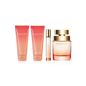 Set Michael Kors Wonderlust Perfume + Gel de Baño + Loción + Spray de Viaje