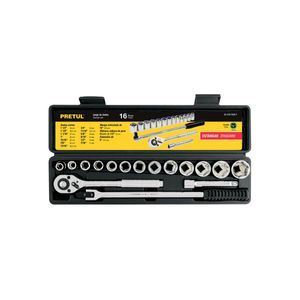Juego de 16 Herramientas 1/2" STD Para Mecánico Pretul JD-1/2X17SAE-P