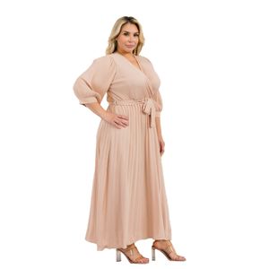 Vestido Casual Largo Manga 3/4