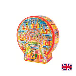 Lata De Mini Galletas De Mantequilla Con Diseño De Rueda De la Fortuna 150g