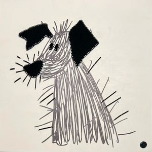 Cuadro Marmol Gallery Le Chein Èchevelè Medida 89X89cm