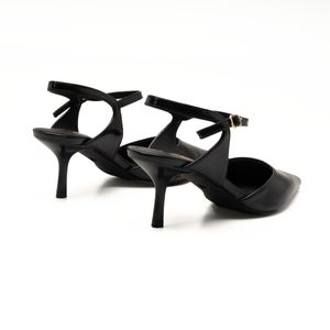 Zapato Capa de Ozono de Tacón Bajo 680301 Negro