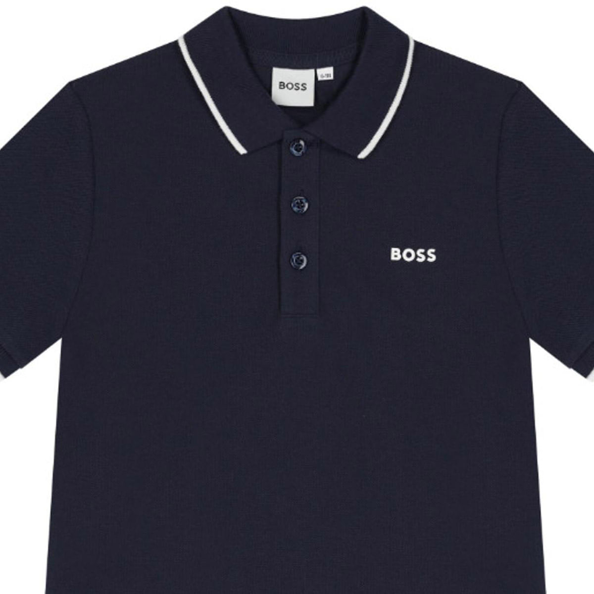 Playera Tipo Polo Boss Azul Marino para Niño - Gran Chapur