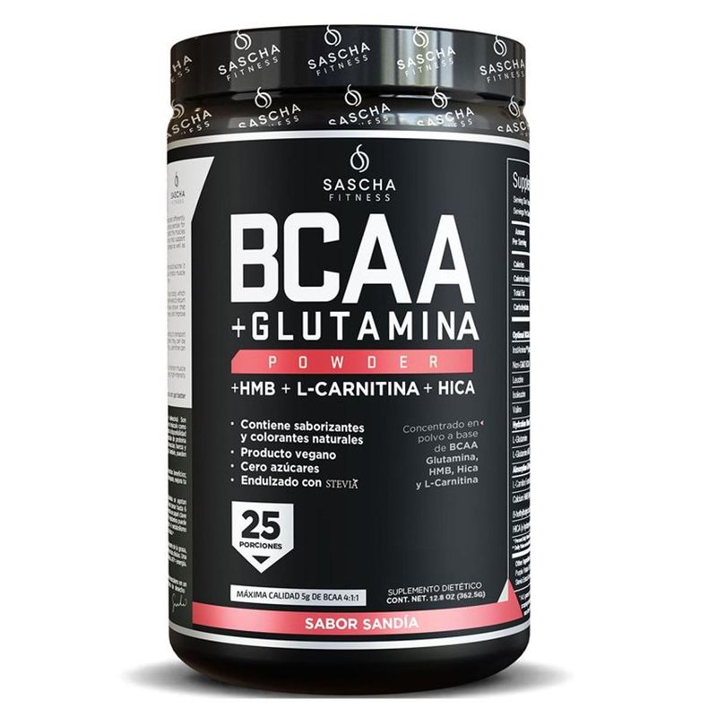 Suplemento Alimenticio Aminoácidos Sascha Fitness BCAA's Sabor Sandía