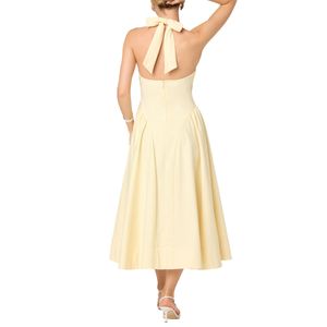 Vestido ASTR Meana Midi Halter Escote en V